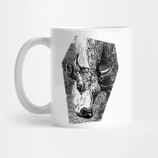 Cow Portrait Ink Drawing Mug